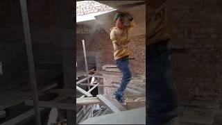 Process of construction worker removing ceiling form works [upl. by Tonya]