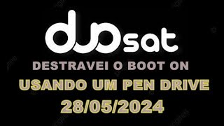 Duosat Trend HD Maxx Travado em BOOT ON RESOLVIDO COM UM PEN DRIVE [upl. by Eisle]