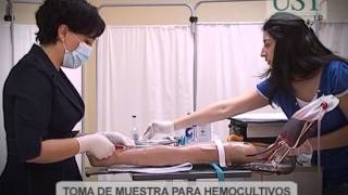 Toma de muestra para HemocultivoUniversidad Santo Tomas [upl. by Ahsinaj402]