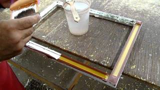 Water Gilding White Gold on Frame D024 [upl. by Aicilef]