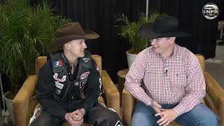 Zeke Thurston 2023 NFR Round 1 Interview [upl. by Ewold]