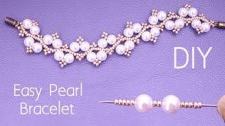 Beaded Bracelet Unleash your creativity with this easy beaded pearl bracelet tutorial [upl. by Vittoria]