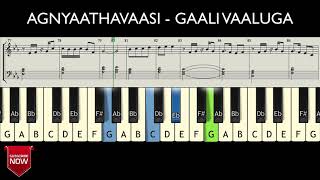 AGNYAATHAVAASI  GAALI VAALUGA  HOW TO PLAY  MUSIC NOTES [upl. by Akiner]