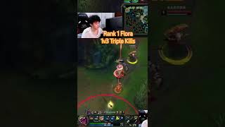 Rank 1 Fiora 1v3 Triple Kills 14fiora fiora [upl. by Nive]