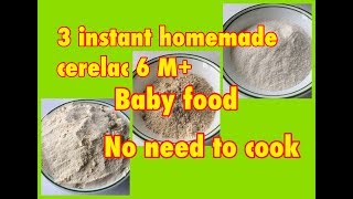 3 Homemade Instant Cerelac for babies  Travel food for babies English [upl. by Alessig461]