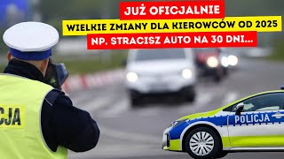 Już oficjalnie Zmiany dla kierowców w 2025 Stracisz auto np na 30 dni [upl. by Eiuqnimod]