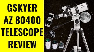 Gskyer AZ80400 80mm Telescope Review  Telescopes For Beginners Kids Adults  Astronomy [upl. by Doy]