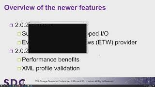 SDC 2018  Whats New with DiskSpd Microsofts Storage Performance Tool for Windows [upl. by Eisinger]