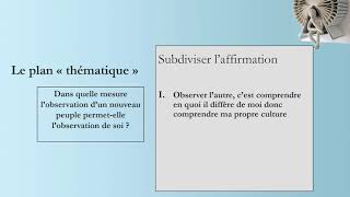 Dissertation littéraire  les différents types de plan niveau 2nd et 1ère  bac de français [upl. by Ky]