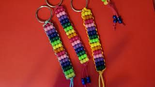 How To Make Rainbow Pony Bead Keychains [upl. by Amalie998]