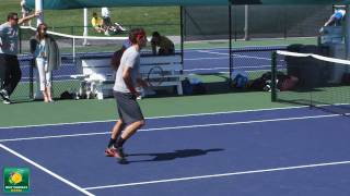 Roger Federer Hitting Volleys in Slow Motion HD  Indian Wells Pt 16 [upl. by Yhtak]