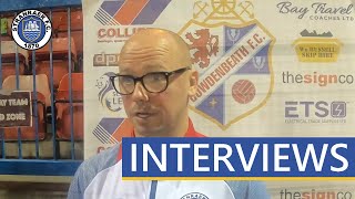 Interviews  Cowdenbeath 12 Stranraer 31st August 2021 [upl. by Leta]