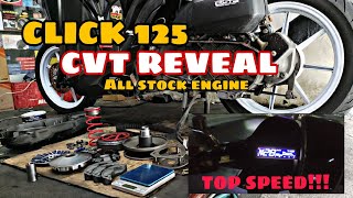 HONDA CLICK 125  CVT SET UP  PANG GILID SET UP [upl. by Tse]