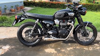 Installation zard exhaust  x pipe amp tuning remapping triumph t100 [upl. by Darelle]