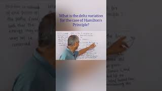 What is the delta variation for the case of Hamiltons principle [upl. by Nichani]