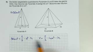 ZAP 2024 Aufgabe 1h Volumen einer Pyramide [upl. by Nyrhtac]