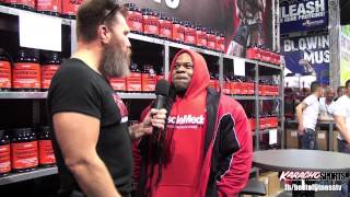 karachoSPORTS IFBB Pro Kai Greene and the Viking on FIBO 2014 [upl. by Klingel827]