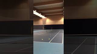 Using targets to aim forehand tennis [upl. by Cherish]