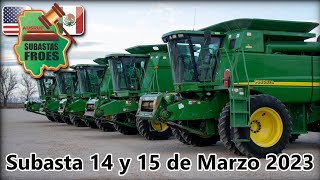 Subasta de Trilladoras y partes Agricolas 14 y 15 de Marzo 2023 [upl. by Acimehs227]