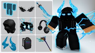 12 FREE BLACK AND BLUE ITEMS ROBLOX NEW 2023 [upl. by Ivar]