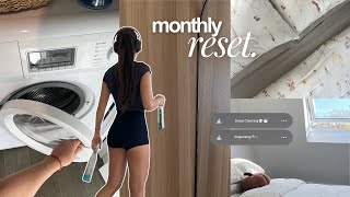 MONTHLY RESET  grocery haul deep clean declutter amp selfcare [upl. by Amye]