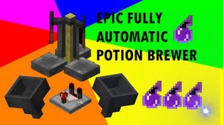 Fully Automatic Potion Brewer in Minecraft  Splash Potion of Harming II [upl. by Nedah]