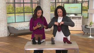 Earth Suede Laceup Peep Toe Sandals  Aurora on QVC [upl. by Rephotsirhc]