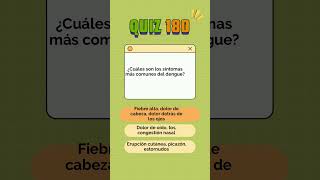 ¡Cuestionario 🧠✨ ¿Qué Tanto Sabes de DENGUE Prueba tu Cultura Quiz 180 TriviaRespuestas [upl. by Hsima]