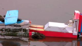 rc seaplane rescue boat R1wmv [upl. by Sivie]