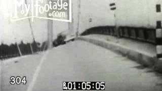 1940 Gallopin Gertie The Tacoma Narrows Bridge Swaying W Car [upl. by Maxima406]