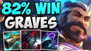 HE HAS 82 WIN RATE GRAVES IN KOREAN CHALLENGER  CHALLENGER GRAVES JUNGLE GAMEPLAY  S14 [upl. by Kary]