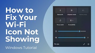 How to Fix WiFi Icon Not Showing on Windows 11 [upl. by Blumenfeld]