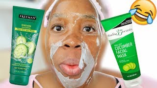 FREEMAN Peel Off FACE Mask vs WALGREENS Peel off FACE Mask Skincare Dupes for High End Products [upl. by Heddy2]