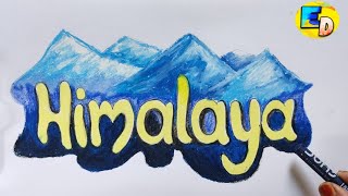 EasyToDraw  himalaya lettering drawing  lettering for intermediate Grade exam [upl. by Aerdno]