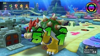 Mario Party 10 Bowser Party 296 Yoshi Toad Peach Daisy Whimsical Waters Master Difficulty [upl. by Khan317]