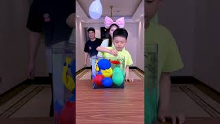 Balloon Popping Challenge Its So ExcitingFunnyfamily Partygames Funny Shorts [upl. by Marchal]