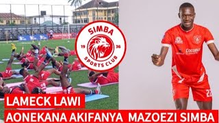 LAMECK LAWI AONEKANA AKIFANYA MAZOEZI NA TEAM YAKE SIMBA SC [upl. by Lesslie]