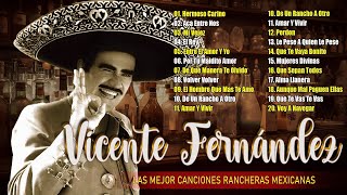 VICENTE FERNANDEZ MEJORES CANCIONES  VICENTE FERNANDEZ 25 GRANDES ÉXITOS MIX [upl. by Yoko32]