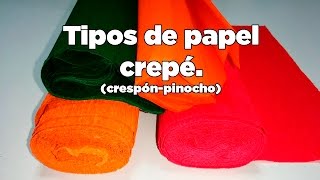 Tipos de papel crepe crespón o pinocho Types of paper crepe Eng subs [upl. by Aihsekram]