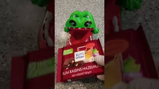 Crocs 🐊 wants to eat Rum Raisins Hazelnut Chocolate shortfeed shortvideo asmr [upl. by Leinahtam]