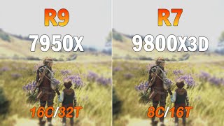 Ryzen 7 9800X3D vs Ryzen 9 7950X  How Much Performance Difference [upl. by Nylavad]