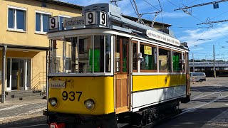 Straßenbahn Dresden  Historisch der Triebwagen Union 937 [upl. by Eceertal]