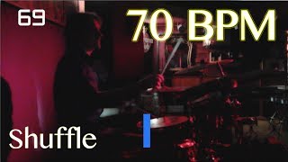 70 BPM Shuffle Beat  Drum Track [upl. by Felicidad]