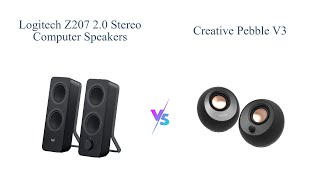 Logitech Z207 vs Creative Pebble V3 🎵 Best Computer Speakers Comparison 🎧 [upl. by Mcclenaghan282]