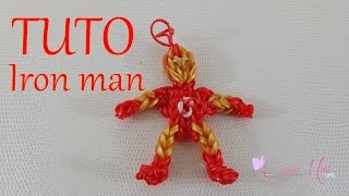 TUTO  Iron man MARVEL en élastique rainbow loom [upl. by Harbird697]