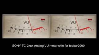 SONY TC2xxx foobar2000 Analog VU Meter Skin [upl. by Jule]