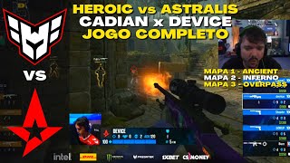 HEROIC vs ASTRALIS  JOGO COMPLETO Todos os Mapas Playoffs IEM Cologne 2023 [upl. by Teresita441]