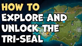 How to Explore and unlock the triseal  Break the Sword Cemetery Seal Quest Guide Genshin Impact [upl. by Karin]