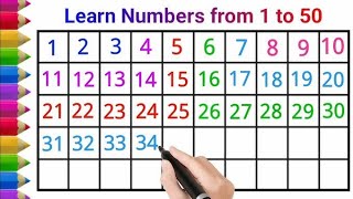 English Counting  Counting 1 to 50  Counting in English  123 Counting  Learn Counting  12345 [upl. by Neehsuan619]