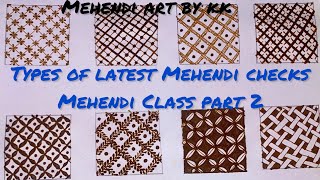 Types of Latest Mehndi Checks design step by step Mehendi class for beginners viral mehndi henna [upl. by Lomaj879]